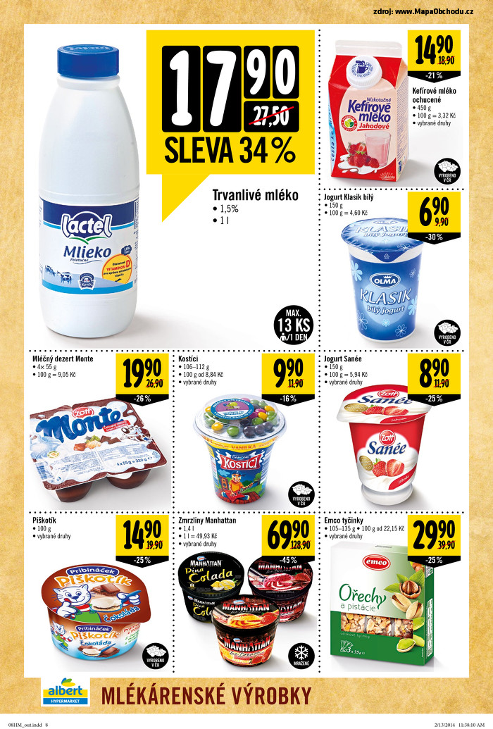 Stránka č. 8 - Akční leták Albert Hypermarket