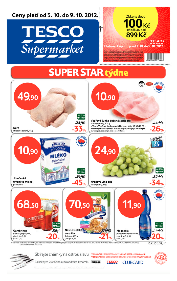 Stránka č. 1 - Akční leták Tesco  Supermarket