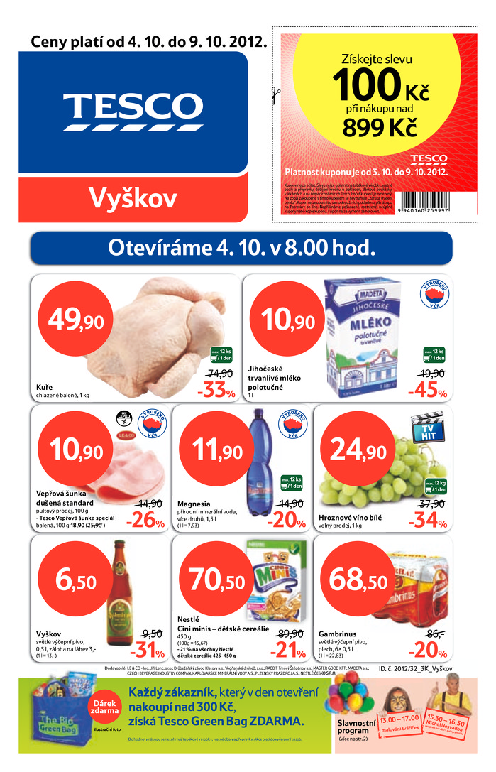 Stránka č. 1 - Akční leták Tesco  Hypermarket