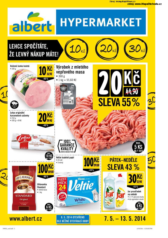 Stránka č. 1 - Akční leták Albert Hypermarket