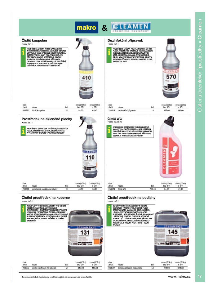 Stránka č. 17 - Akční leták Makro  Vše pro úklid