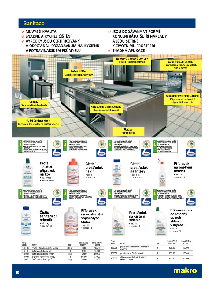 Stránka č. 18 - Akční leták Makro  Vše pro úklid