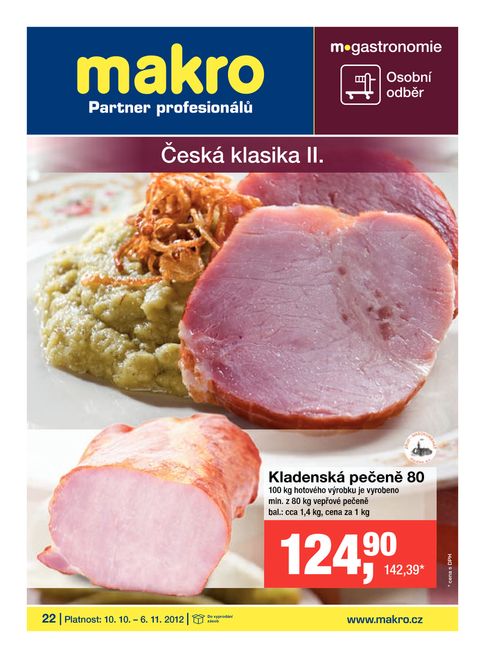 Stránka č. 1 - Akční leták Makro  Česká klasika II.