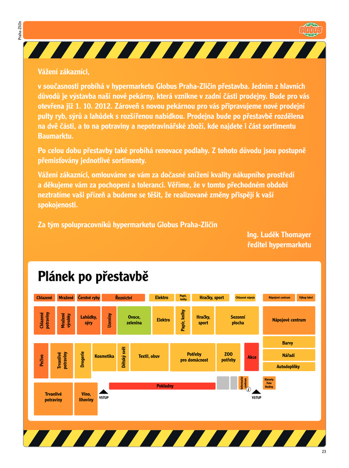 Stránka č. 23 - Akční leták Globus  Praha - Zličín
