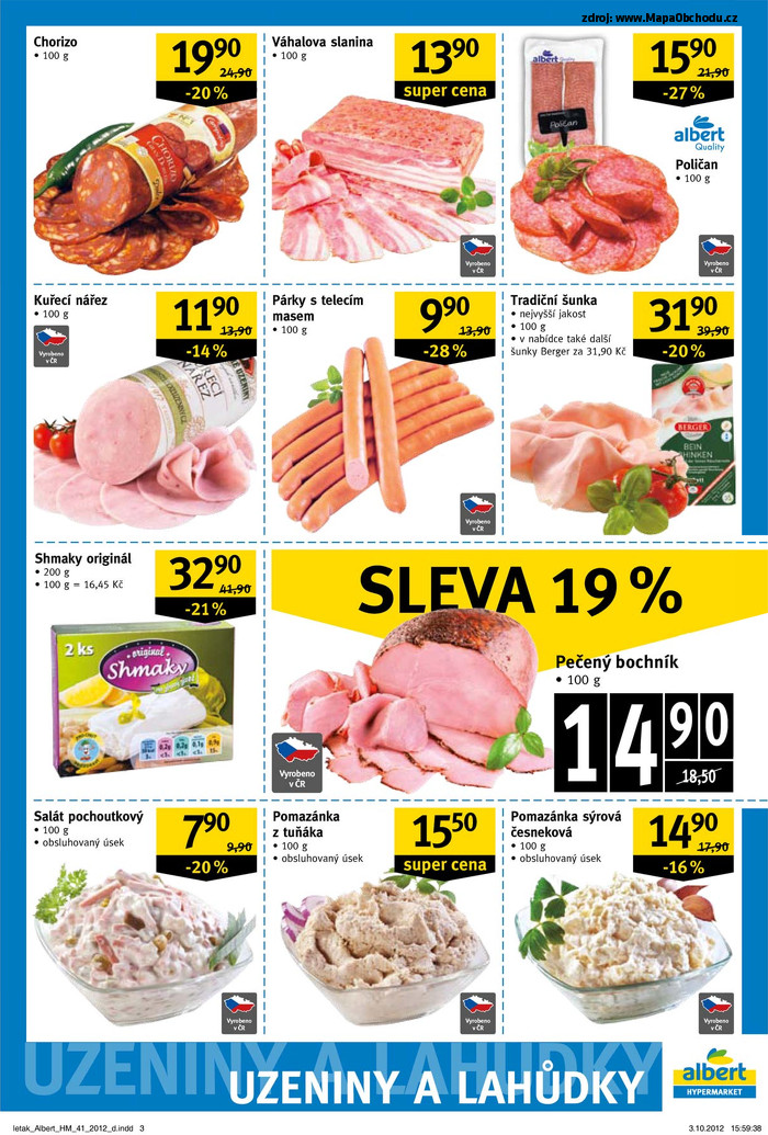 Stránka č. 3 - Akční leták Albert  Hypermarket