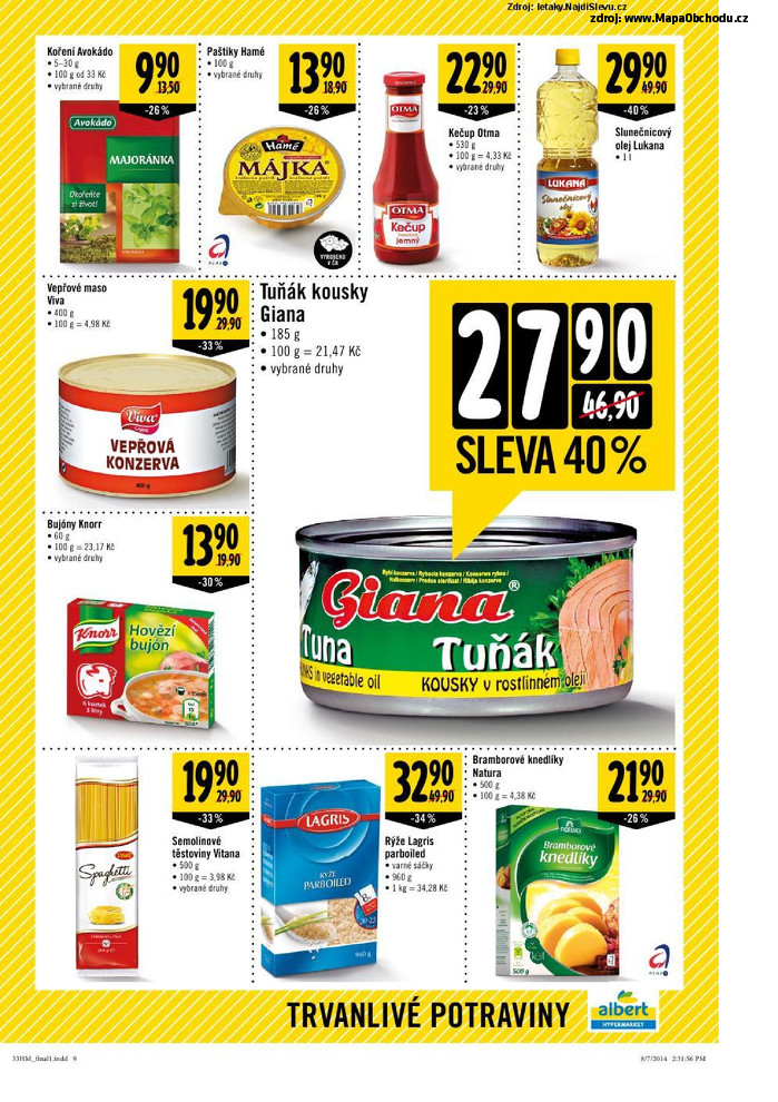 Stránka č. 9 - Akční leták Albert Hypermarket