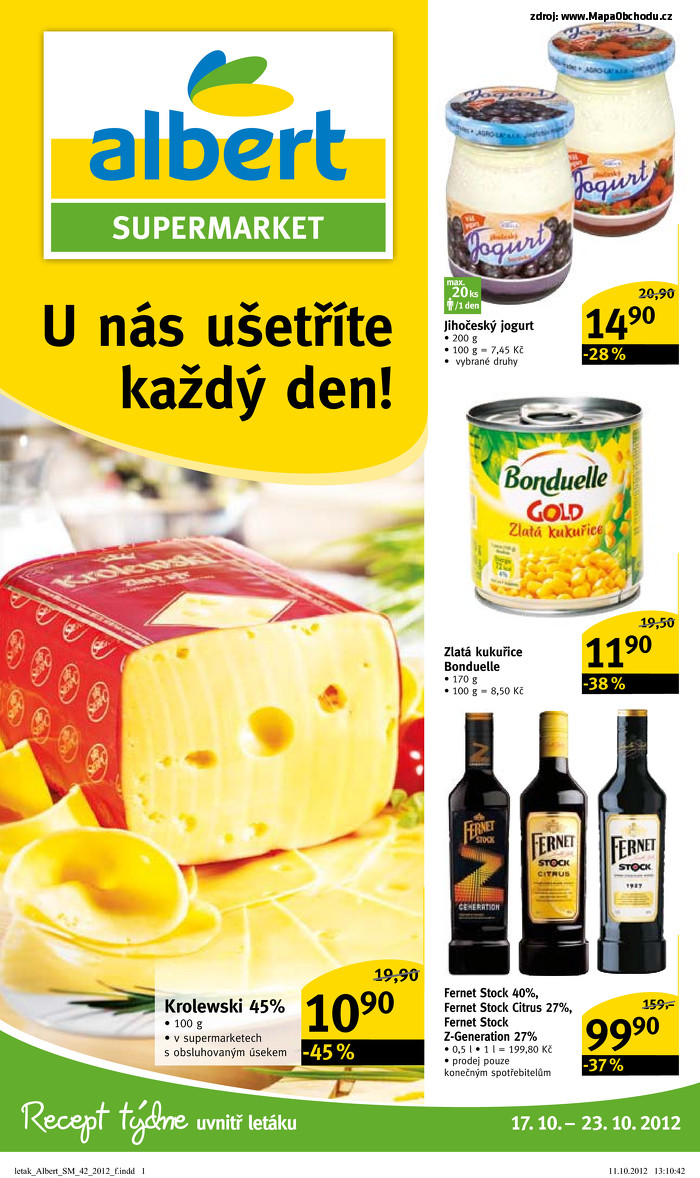 Stránka č. 1 - Akční leták Albert  Supermarket