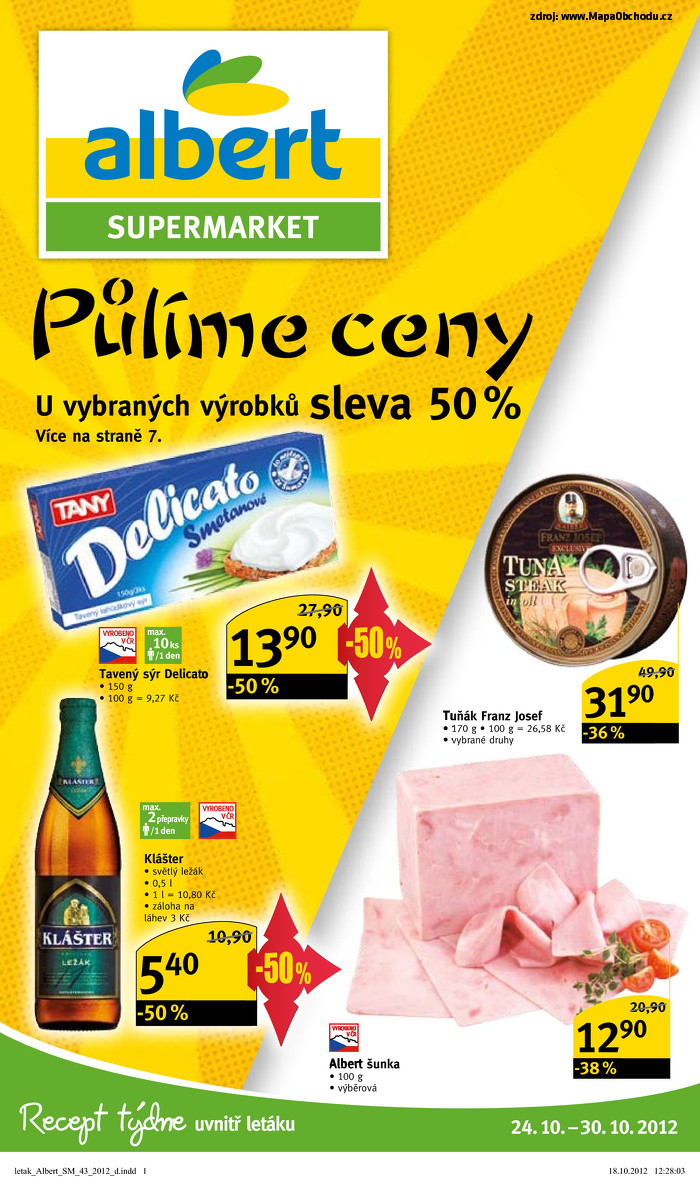 Stránka č. 1 - Akční leták Albert  Supermarket