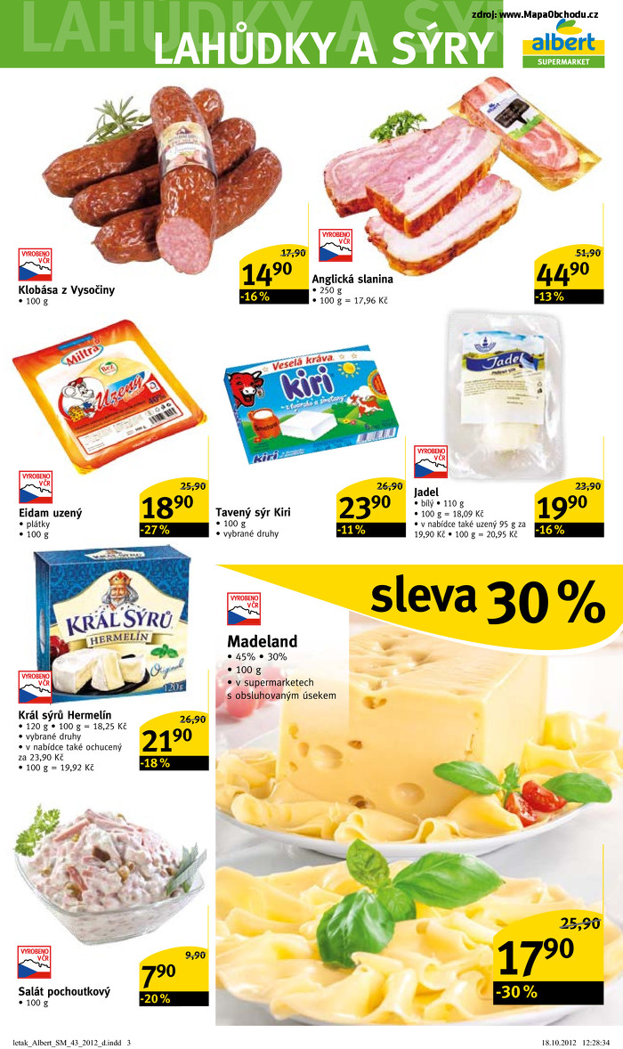 Stránka č. 3 - Akční leták Albert  Supermarket