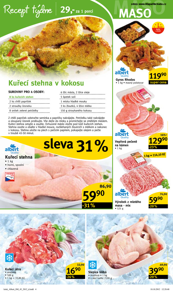 Stránka č. 4 - Akční leták Albert  Supermarket