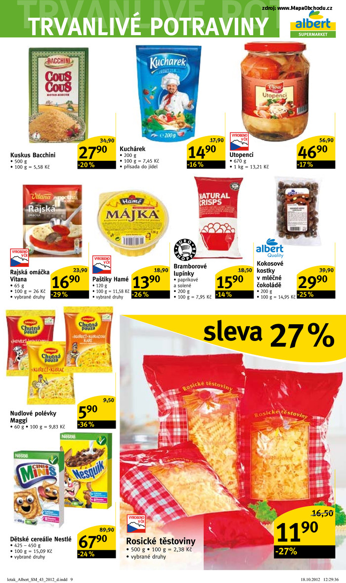 Stránka č. 9 - Akční leták Albert  Supermarket