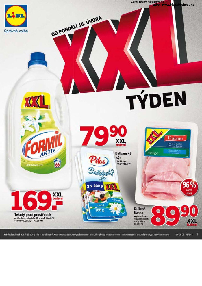 Stránka č. 1 - Akční leták Lidl XXL týden