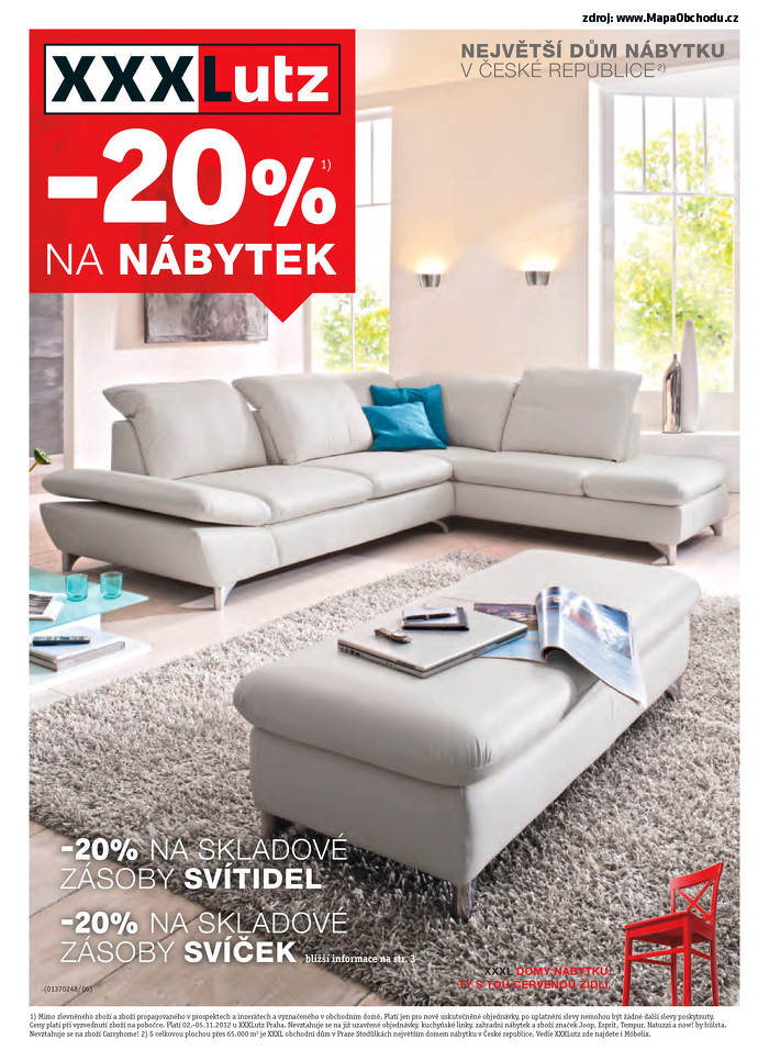 Stránka č. 1 - Akční leták XXXLutz  20 % na nábytek