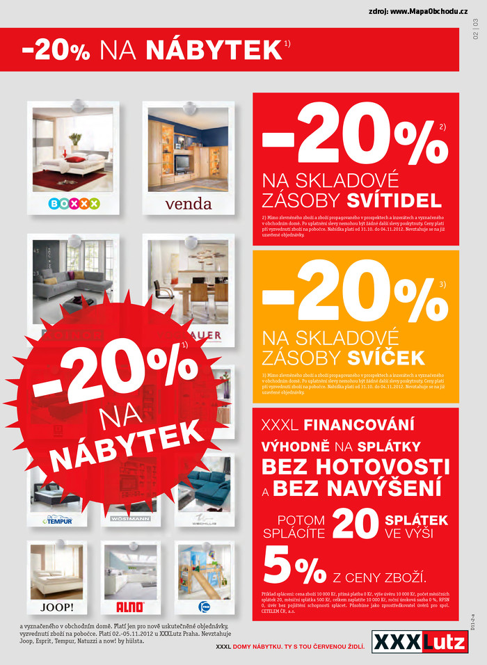 Stránka č. 3 - Akční leták XXXLutz  20 % na nábytek