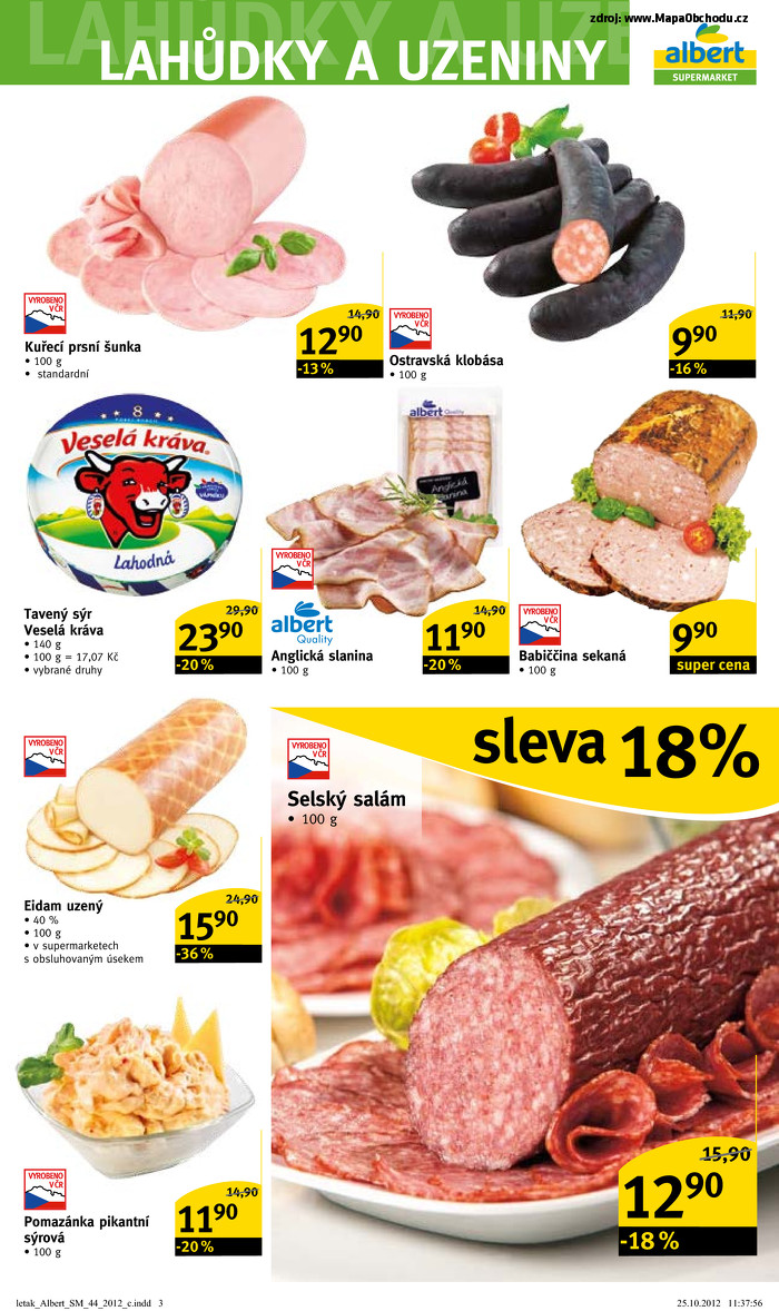 Stránka č. 3 - Akční leták Albert  Supermarket