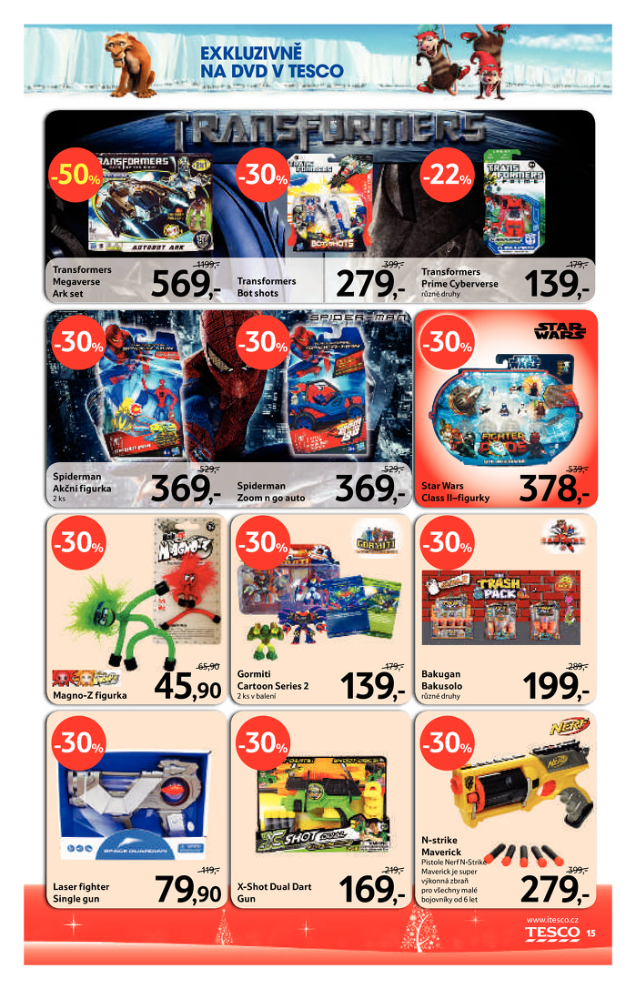 Stránka č. 15 - Akční leták Tesco  Vánoční katalog