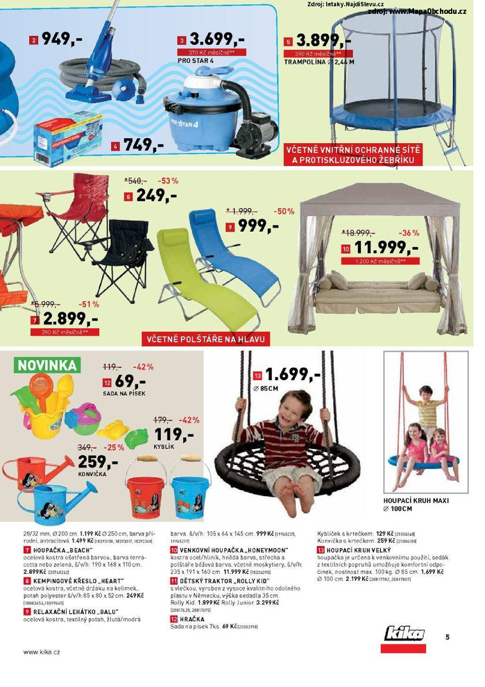 Stránka č. 5 - Akční leták kika Příjemné posezení na zahradě