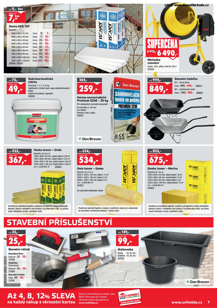 Stránka č. 7 - Akční leták UNI HOBBY Market