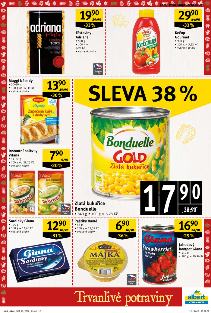 Stránka č. 12 - Akční leták Albert  Hypermarket