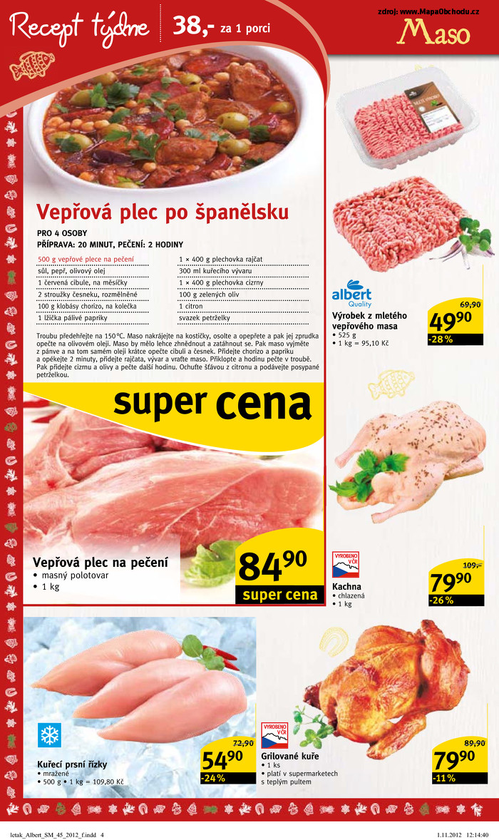 Stránka č. 4 - Akční leták Albert  Supermarket