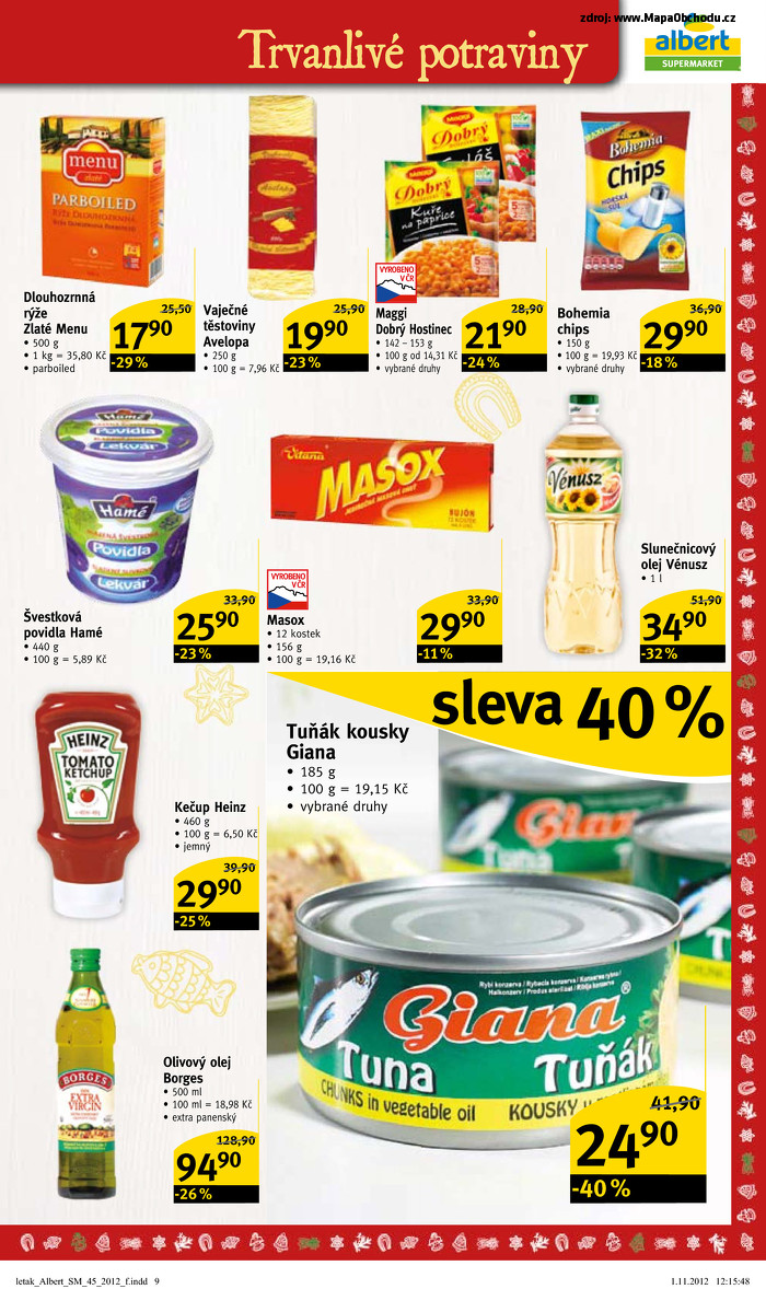 Stránka č. 9 - Akční leták Albert  Supermarket