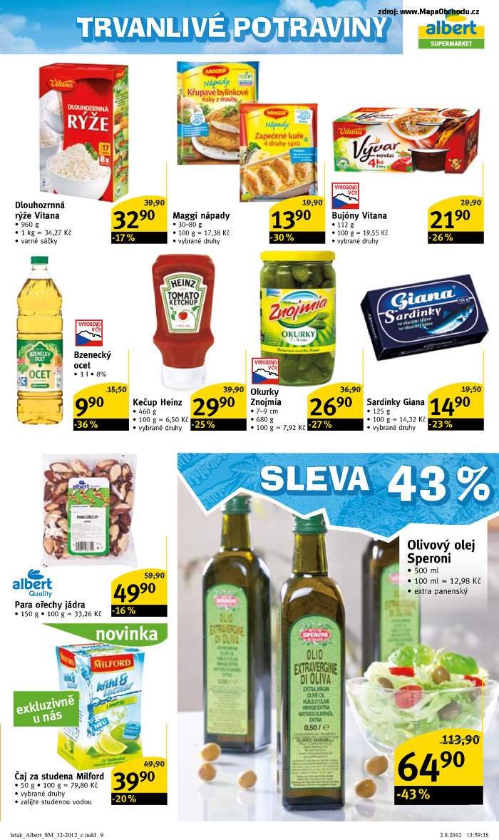 Stránka č. 9 - Akční leták Albert  Supermarket