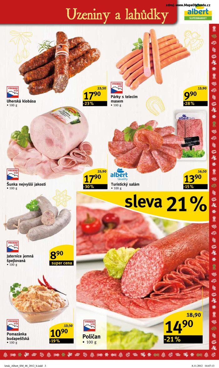 Stránka č. 3 - Akční leták Albert  Supermarket