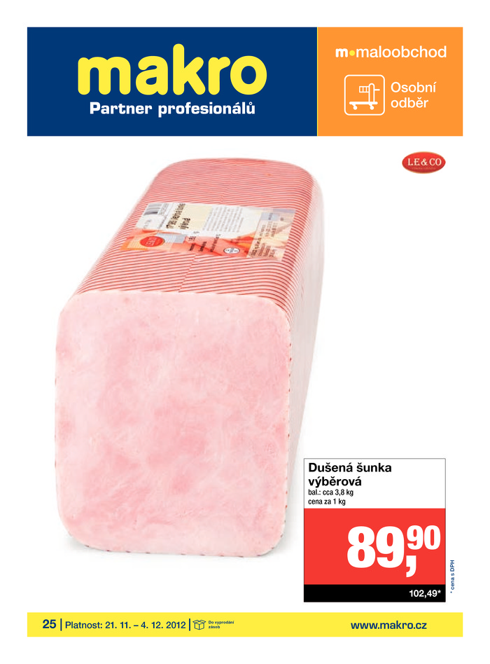 Stránka č. 1 - Akční leták Makro  Maloobchod