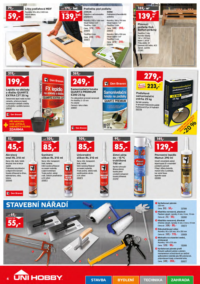 Stránka č. 4 - Akční leták UNI HOBBY Market