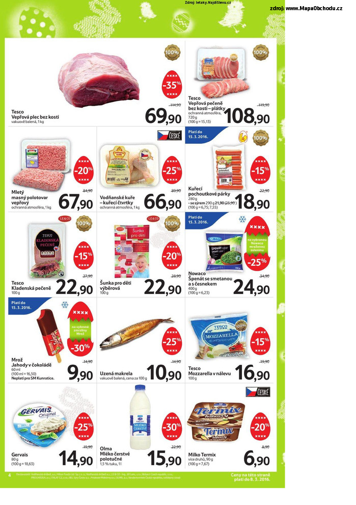 Stránka č. 4 - Akční leták Tesco Supermarket