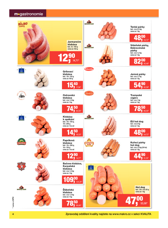 Stránka č. 4 - Akční leták Makro  Rychlé občerstvení