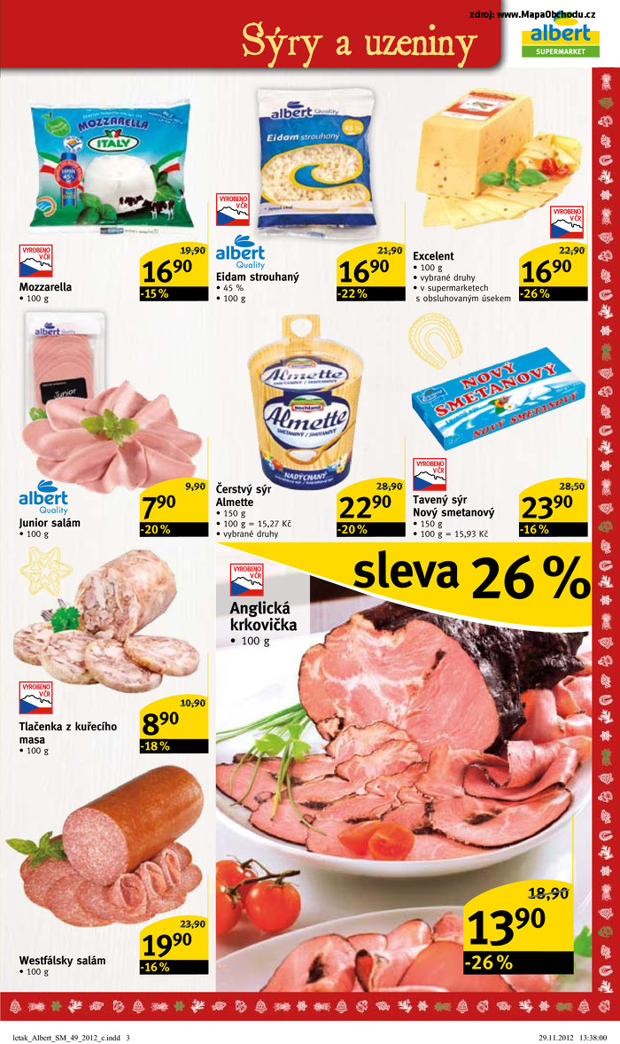 Stránka č. 3 - Akční leták Albert  Supermarket