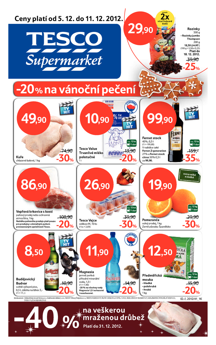 Stránka č. 1 - Akční leták Tesco  Supermarket