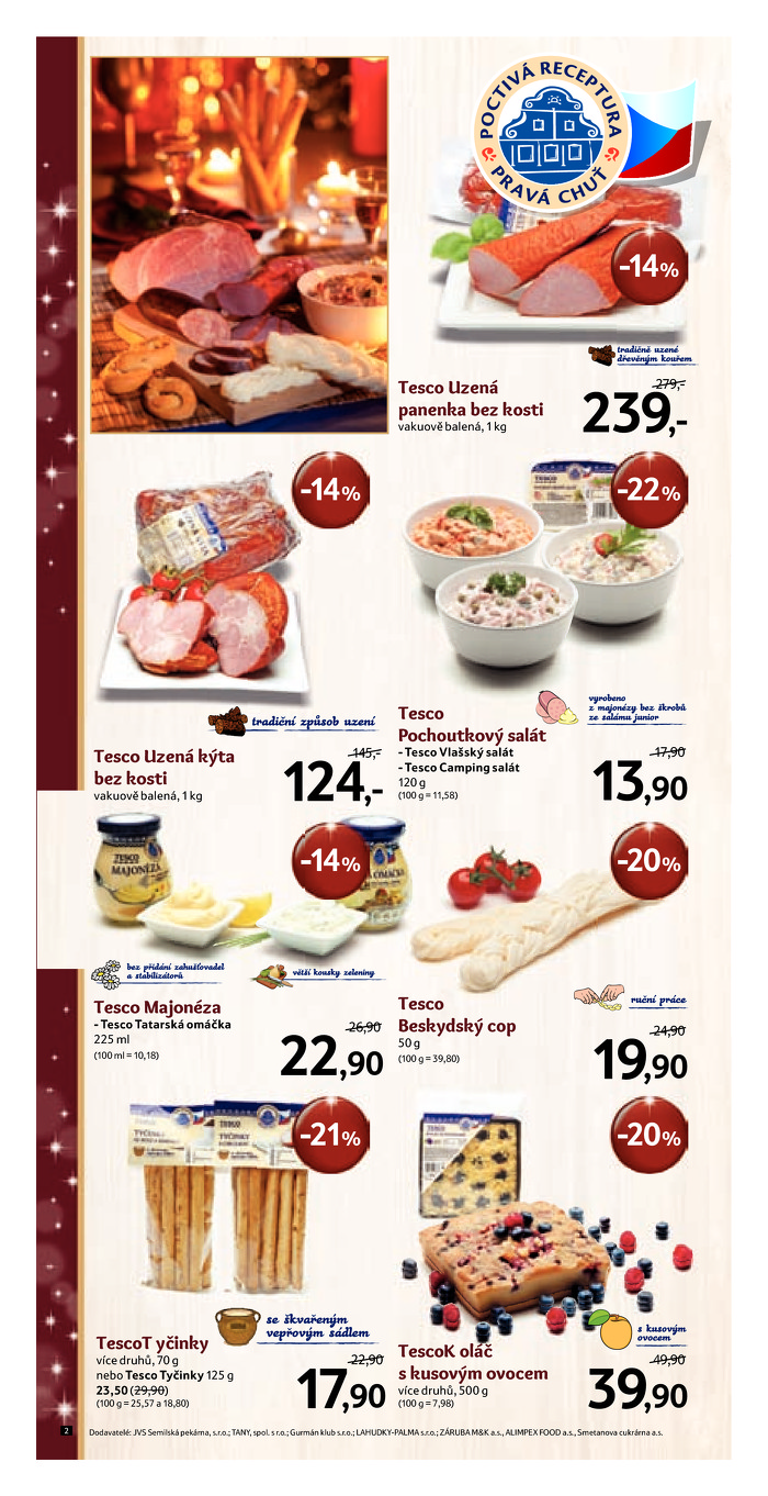 Stránka č. 2 - Akční leták Tesco  Katalog delikates