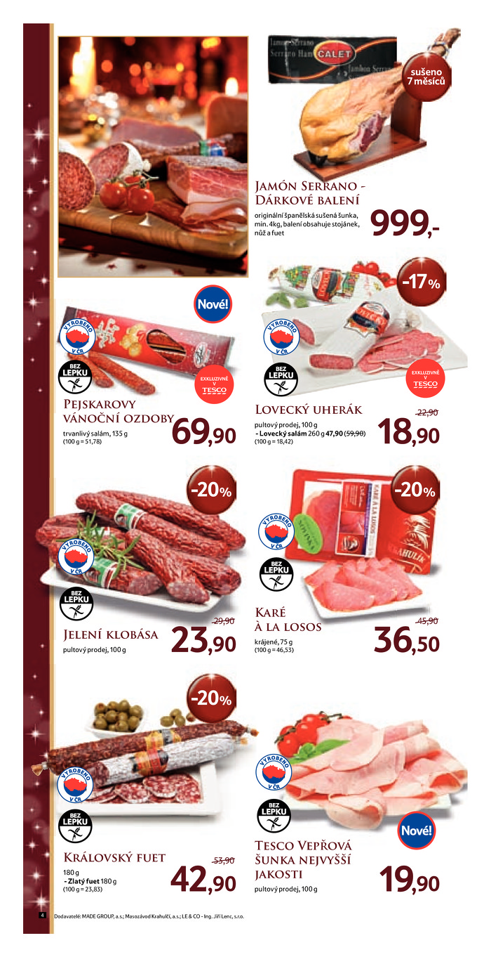 Stránka č. 4 - Akční leták Tesco  Katalog delikates