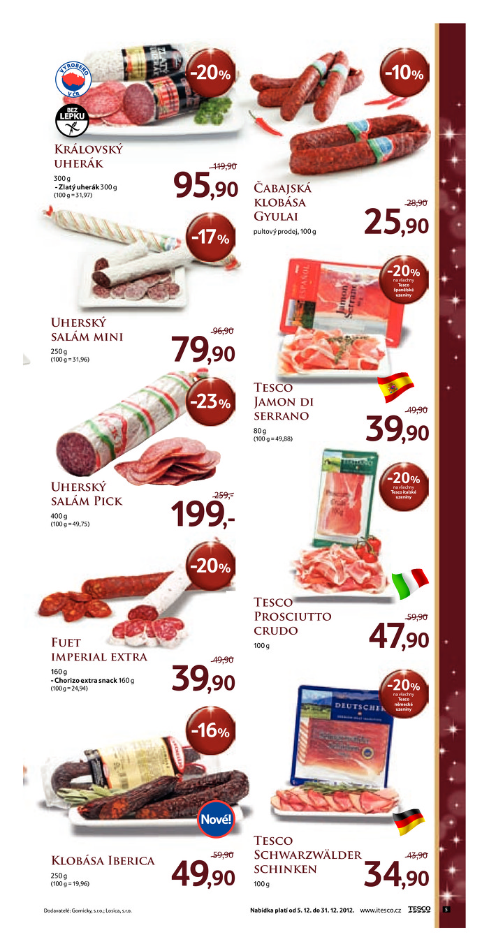 Stránka č. 5 - Akční leták Tesco  Katalog delikates