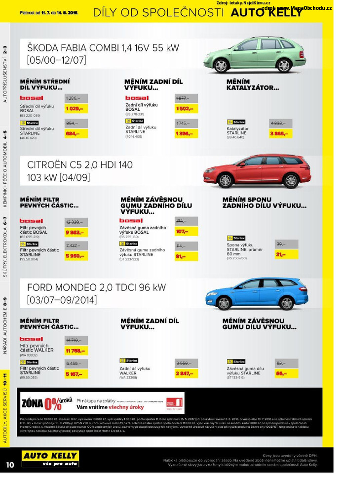 Stránka č. 10 - Akční leták Auto Kelly