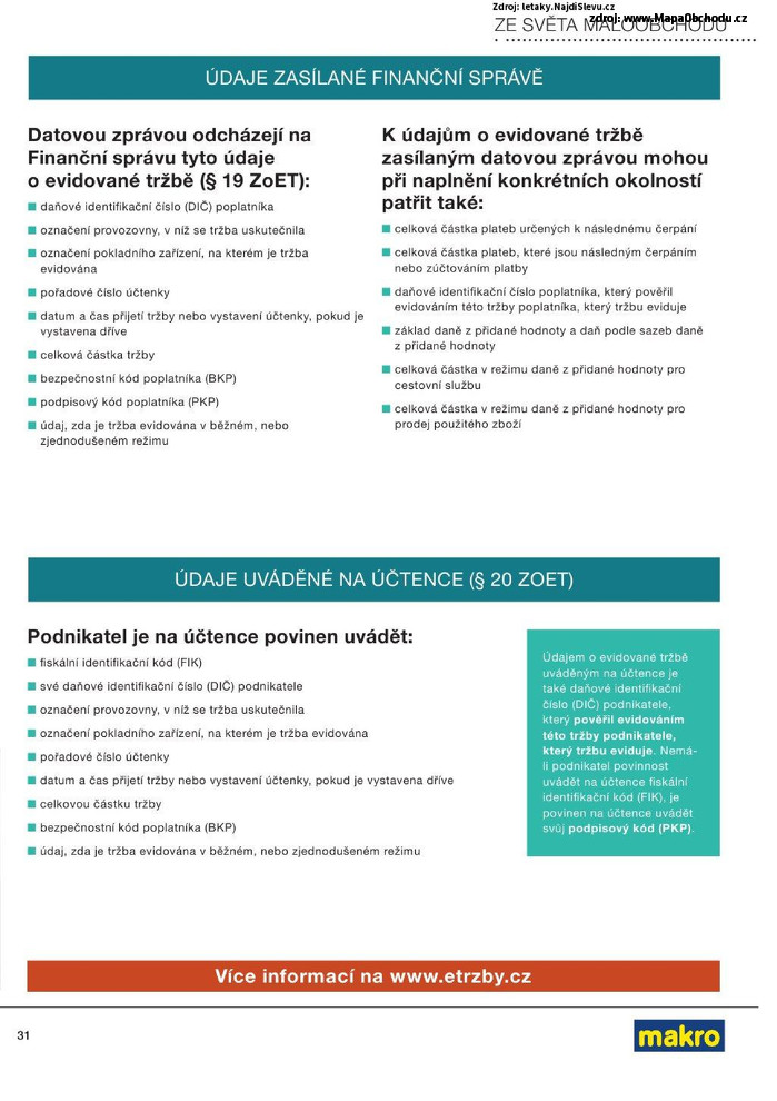 Stránka č. 31 - Akční leták Makro Maloobchod