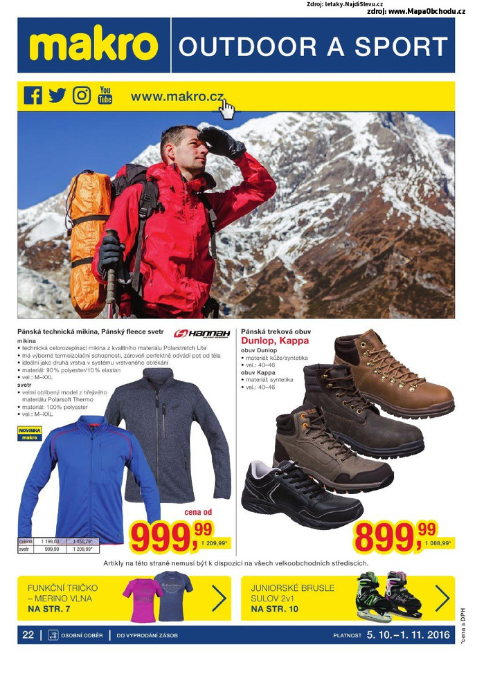 Stránka č. 1 - Akční leták Makro Sport a outdoor