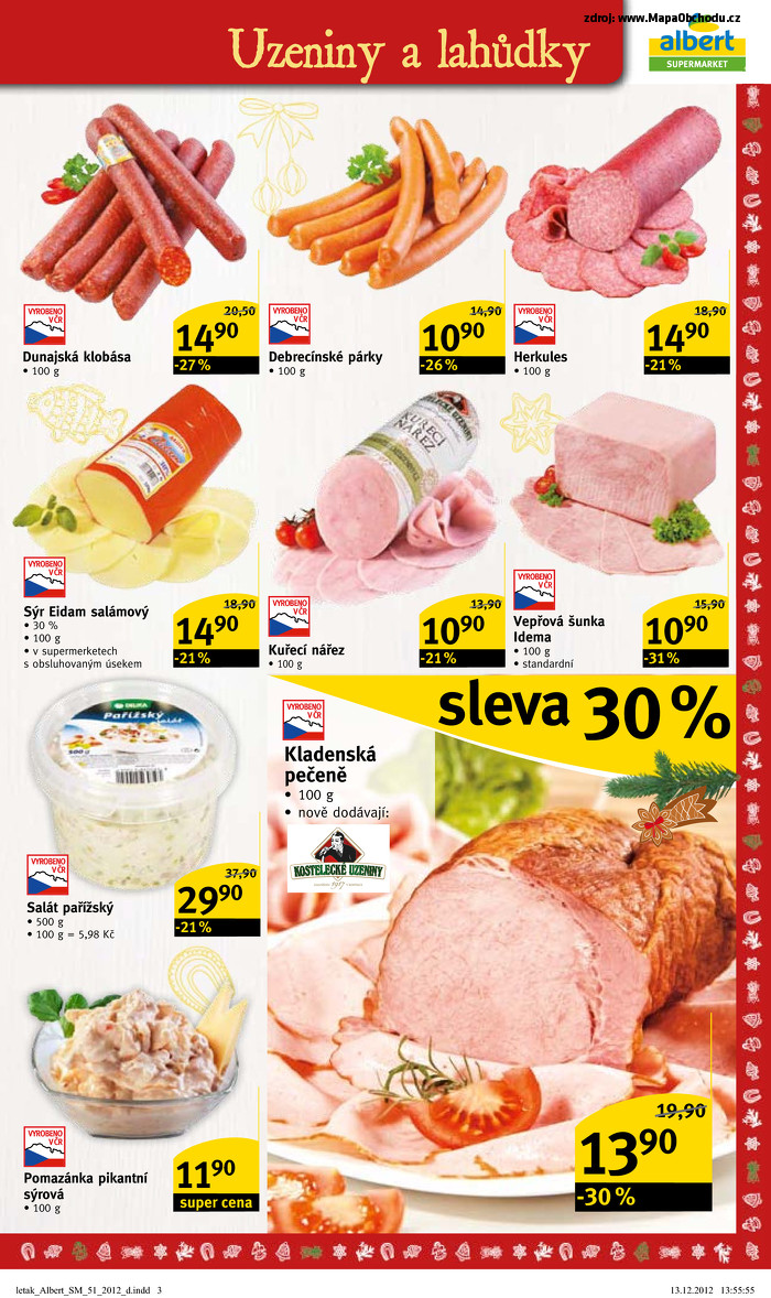 Stránka č. 3 - Akční leták Albert  Supermarket