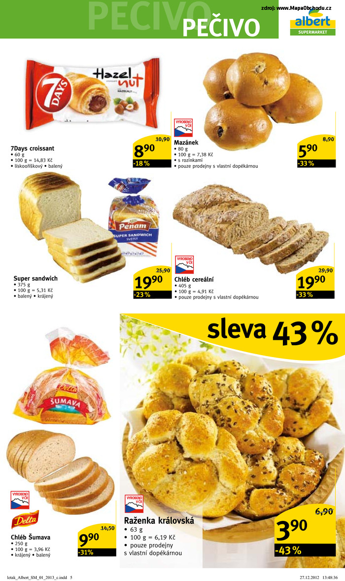 Stránka č. 5 - Akční leták Albert  Supermarket