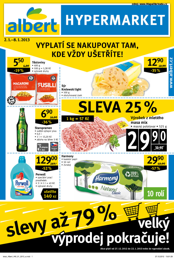 Stránka č. 1 - Akční leták Albert  Hypermarket