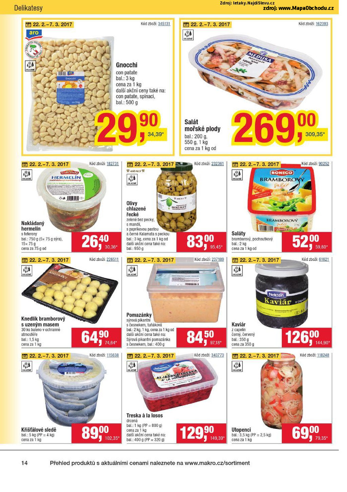 Stránka č. 14 - Akční leták Makro Gastronomie