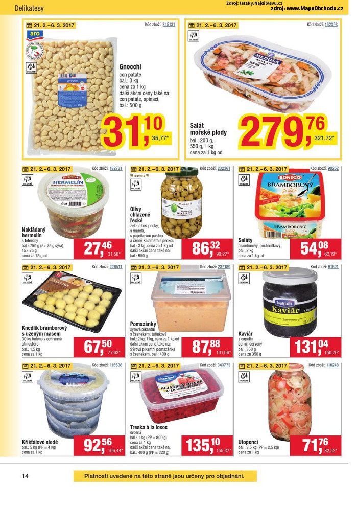 Stránka č. 14 - Akční leták Makro Gastronomie distribuce