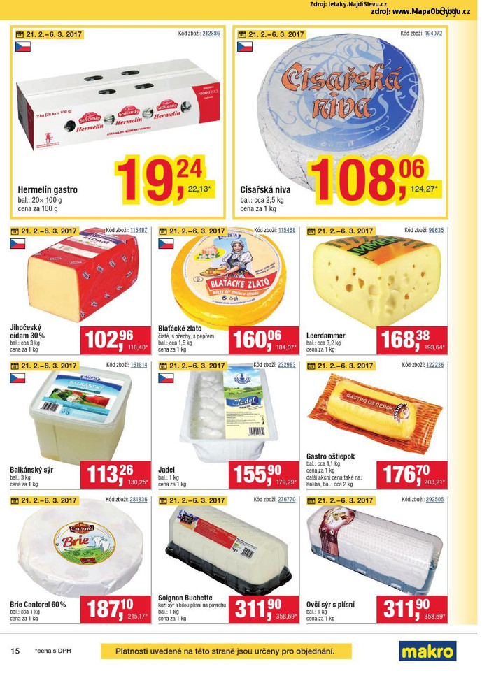 Stránka č. 15 - Akční leták Makro Gastronomie distribuce