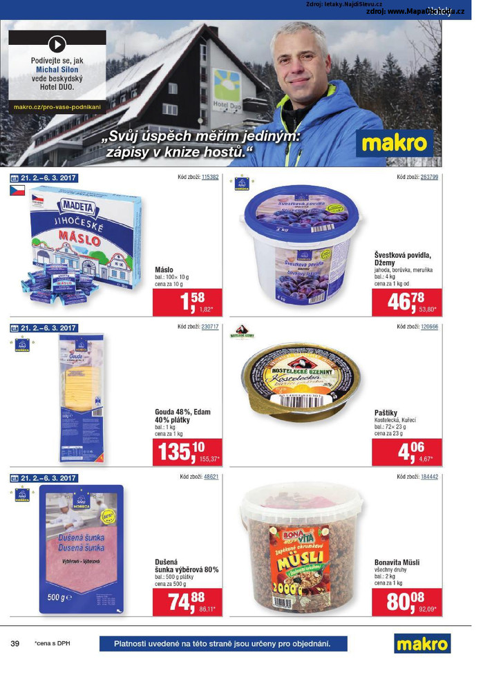 Stránka č. 39 - Akční leták Makro Gastronomie distribuce