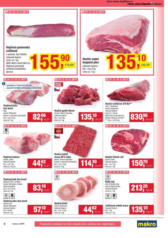 Stránka č. 9 - Akční leták Makro Gastronomie distribuce