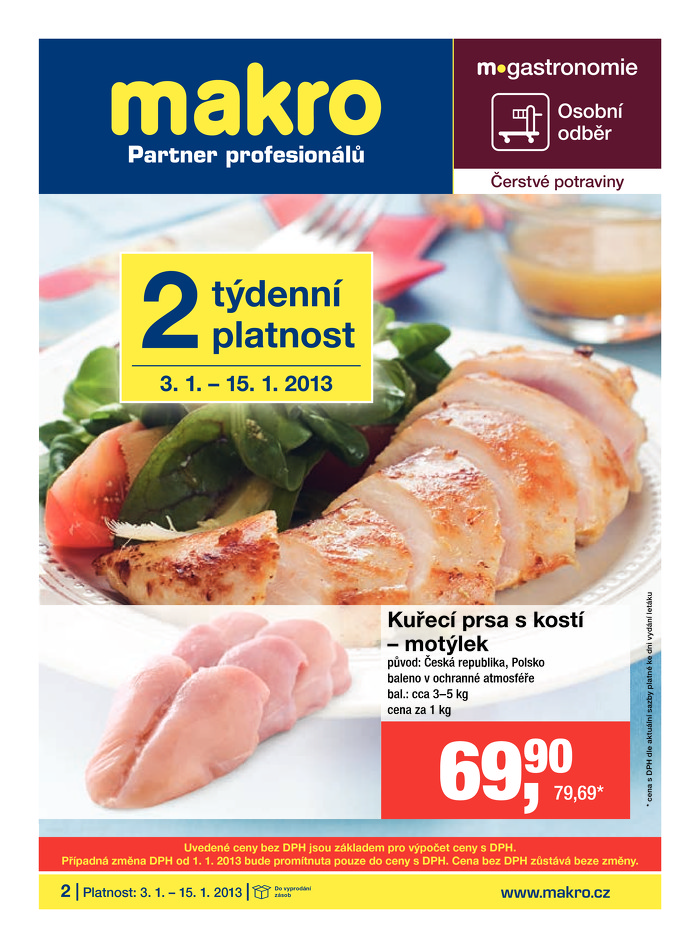 Stránka č. 1 - Akční leták Makro  Gastronomie - čerstvé