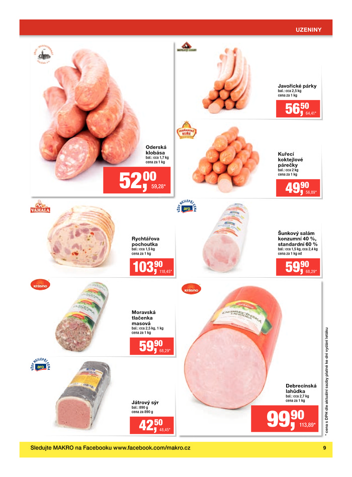 Stránka č. 9 - Akční leták Makro  Gastronomie - čerstvé