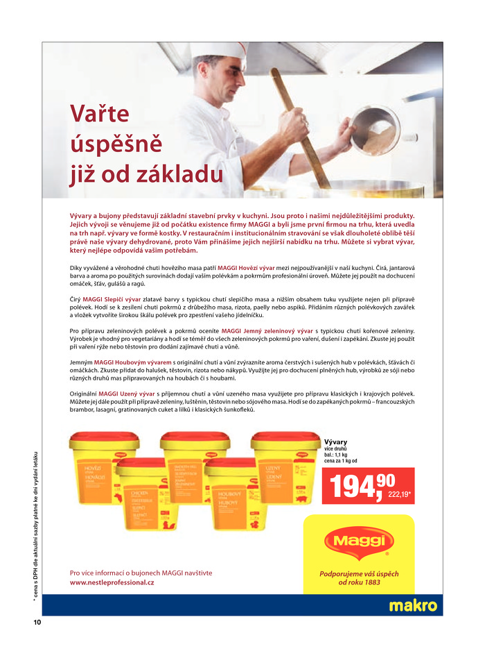 Stránka č. 10 - Akční leták Makro  Gastronomie - trvanlivé